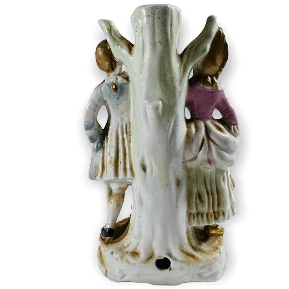 Vintage Japan‎ Ceramic Courting Couple Lamp Base Figurine Colonial Victorian MCM - Picture 3 of 8